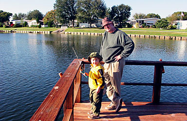 Fishing with family and friends at Foxwood Lake Estates.