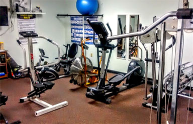 Clubhouse member fitness room.